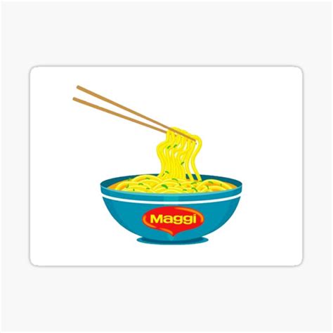 Maggi In Bowl Sticker By Khushig22 Redbubble