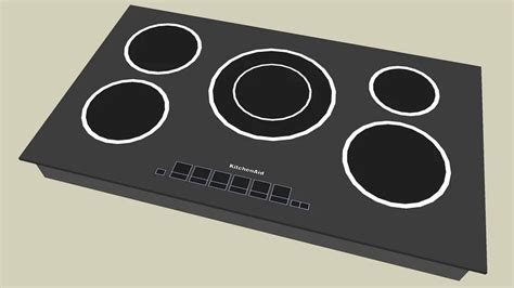 Kicu568sbl Kitchenaid Architect Series Ii 36 In Induction Cooktop 3d