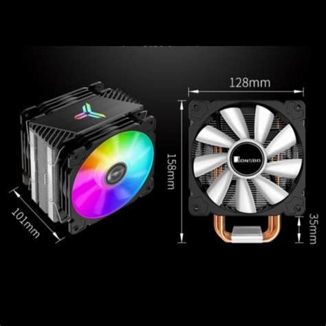 Jual CPU Cooler JONSBO CR 1000 Plus RGB Cooling 12CM 2 Fan Kipas