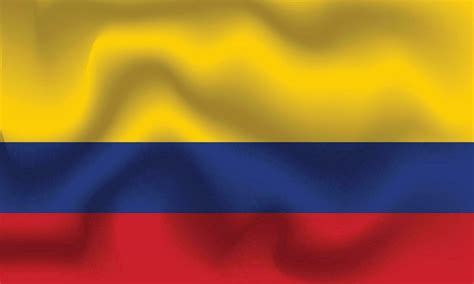 Flat Illustration of Colombia flag. Colombia flag design. Colombia wave ...