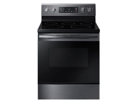 5.9 cu. ft. Freestanding Electric Range in Black Stainless Steel Ranges ...