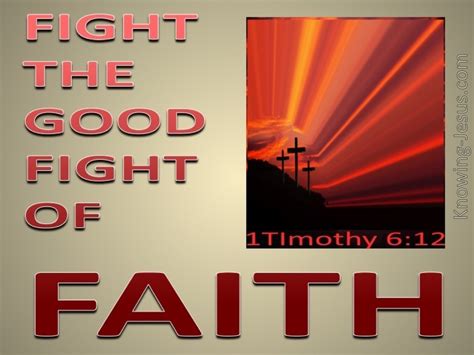 1 Timothy 612 Fight The Good Fight Of Faith Orange