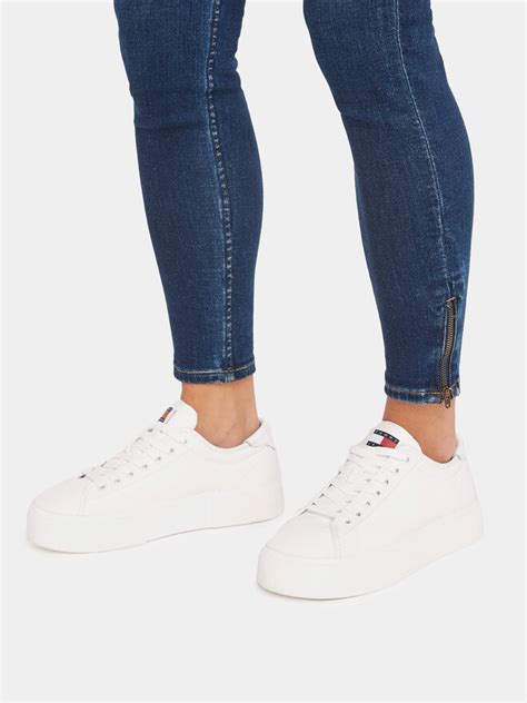 Sneakers Tommy Jeans Tjw Foxing Flatform Sneaker En En Alb