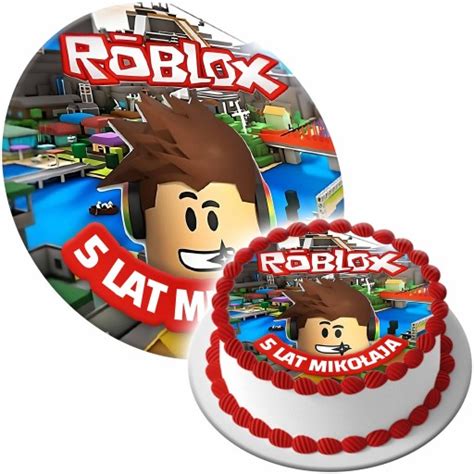 OPŁATEK NA TORT ROBLOX URODZINY TEKST TWÓJ NAPIS 15437838534 Allegro pl