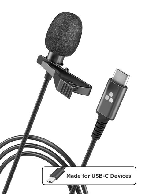 Galvanox Usb C Microphone Usb Type C Clip On Lavalier Omnidirectional