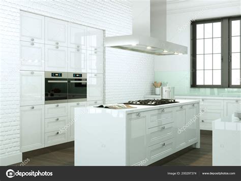 Modern kitchen interior design illustration Stock Photo by ©virtua73 ...