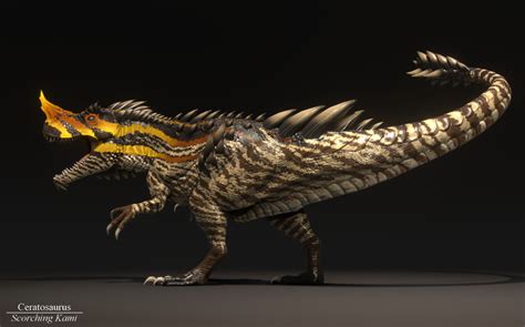 ArtStation - ARK Ceratosaurus, Camila Alonso | Mythical creatures art ...