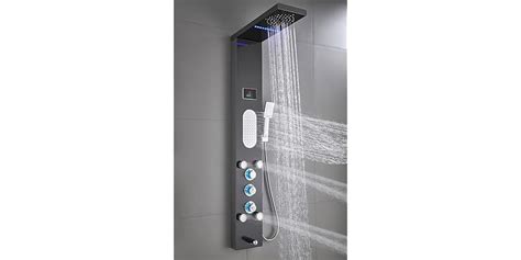 Ello Allo Led Shower Panel Tower System Black