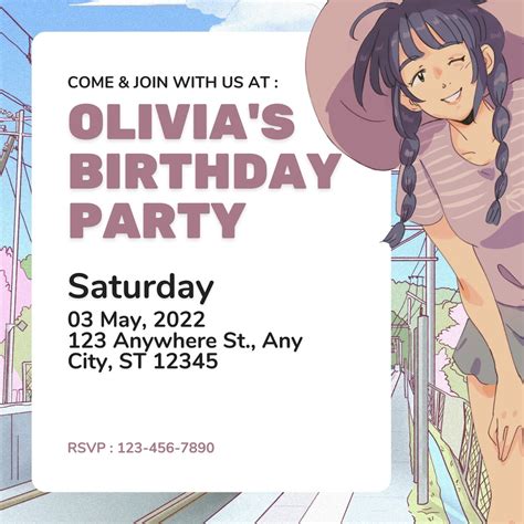 Discover 97 Anime Birthday Invitations Latest Vn