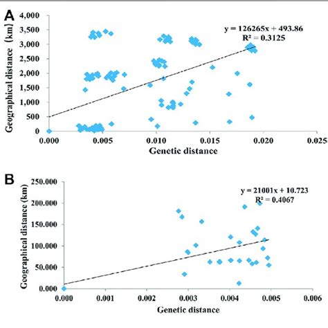 The Correlation Between Genetic Distance And Geographical Distance