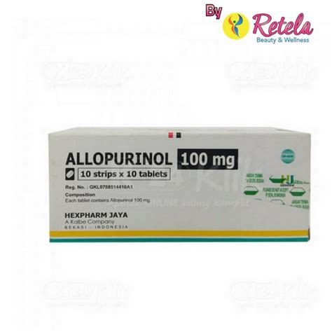 Jual Allopurinol 100mg 1 Strip 10 Tablet Shopee Indonesia