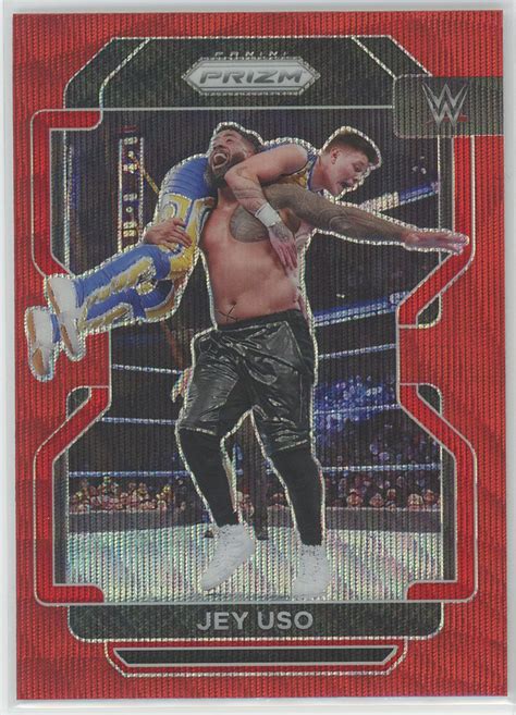 2022 Panini Prizm WWE Prizms Ruby Wave 123 Jey Uso MyBallcards