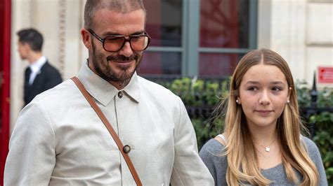 Harper Beckham,12, parties for dad David's birthday in new stylish ...