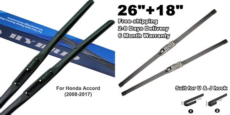 2001 Honda Accord Windshield Wiper Size