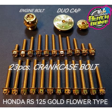 Heng Crankcase Bolt Duo Cap Engine Set Wave Honda Rs