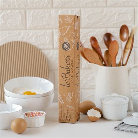 jual baking paper le bakers uk  cm coklat kertas roti kertas