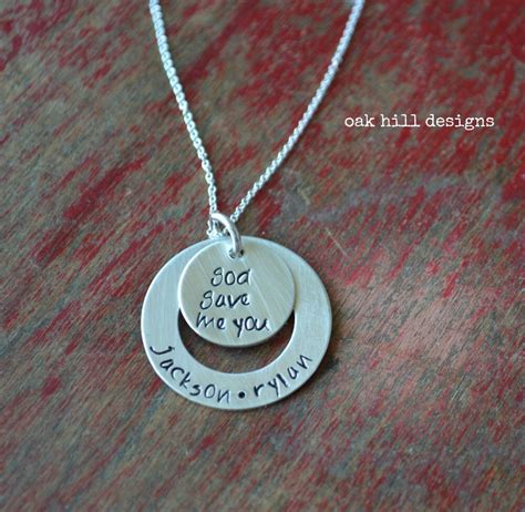 personalized jewelry personalized necklace hand by OakHillDesigns