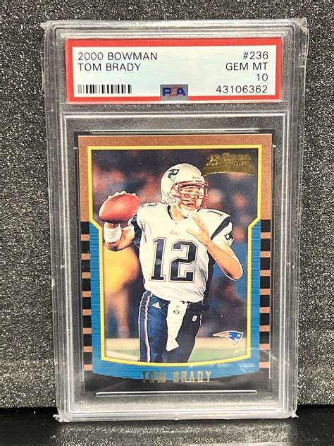 19486882 Tom Brady 2000 Bowman 236 RC Rookie PSA 10 GEM MINT EBay