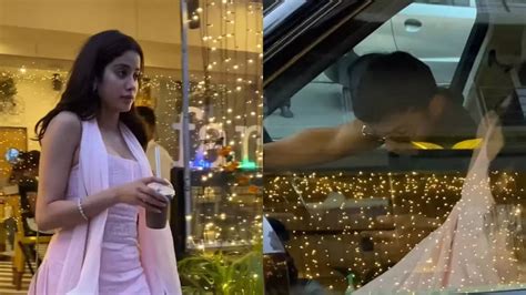 Janhvi Kapoor Spotted With Ex Boyfriend Shikhar Pahariya Amid Of Diwali Watch The Viral Video