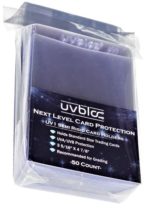 Buy Uvbloc Semi Rigid Baseball Card Sleeves Pack Premium Holder