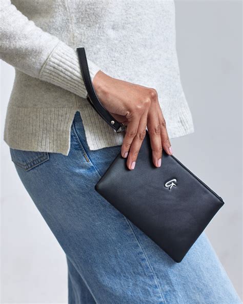 standard mini wristlet black affordable luxury accessory  stylish