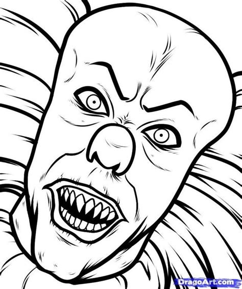 Scary Clown Printable Coloring Pages - Coloring Home