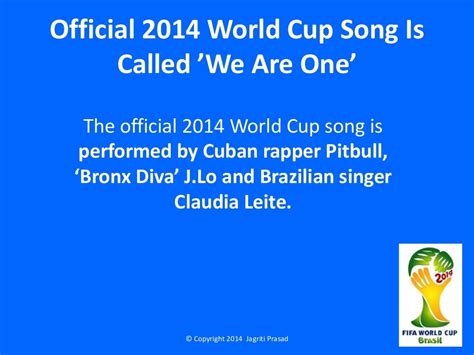 Official 2014 World Cup Song