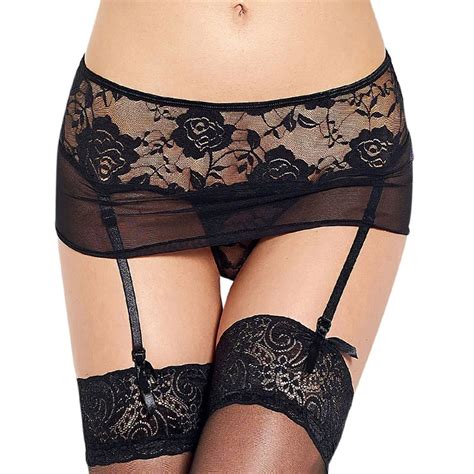 Floral Lace Sexy Garter Belt Suspender Plus Size High Waist Garter For