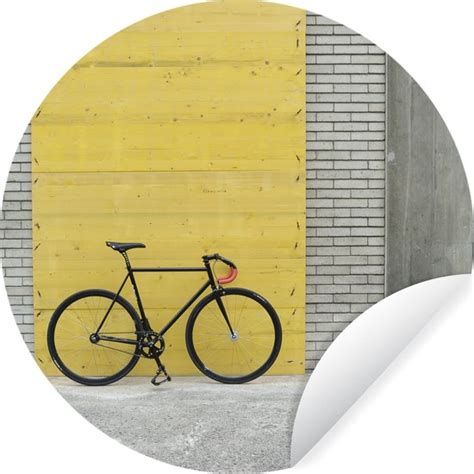 WallCircle Muurstickers Behangcirkel Een Racefiets Op Een