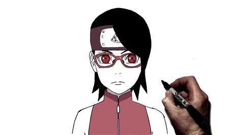 How To Draw Sarada Step By Step Boruto YouTube