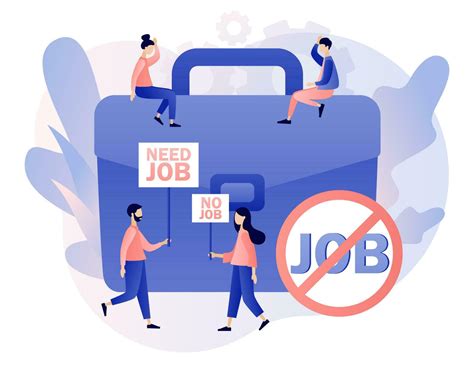 desempleo social problema concepto. necesitar trabajo. minúsculo