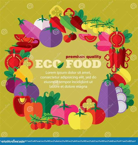 Eco Food (vegetables, Nightshade Family) + EPS 10 Stock Vector