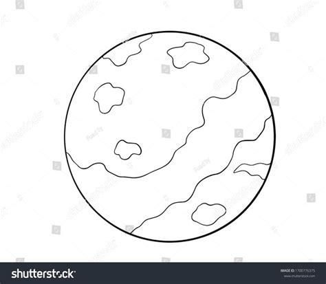 Planet Venus Black And White Vector Illustration Image Of Planetarium