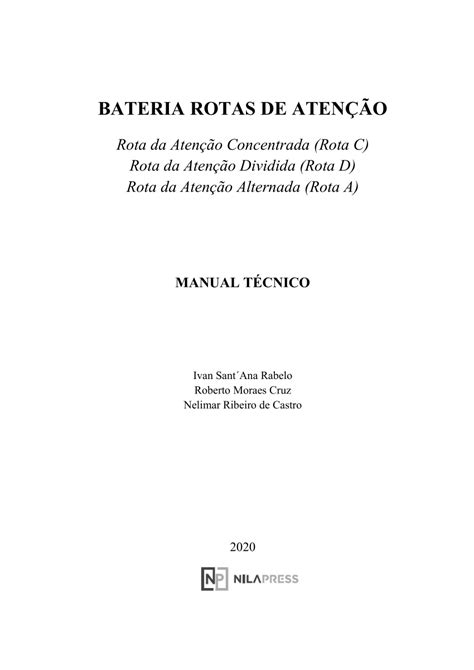 Pdf Bateria Rotas De Aten O Rota Da Aten O Concentrada Rota Da