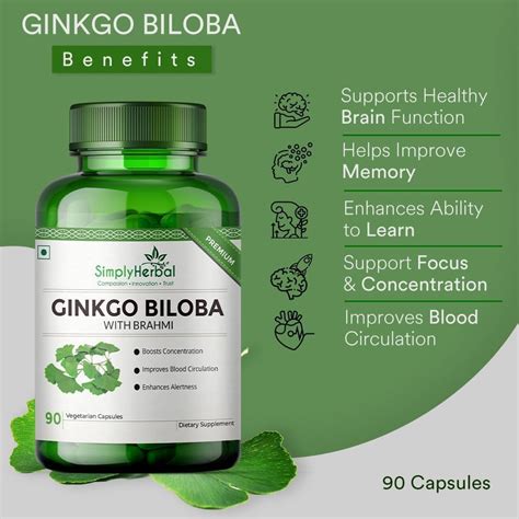 KRINA Ginkgo Biloba 120mg Con Extracto De Bacopa Monnieri Brahmi 380mg