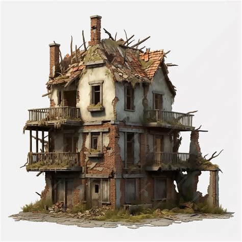 Premium Vector | Houses old abandon buildings home destruction
