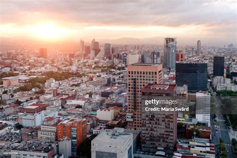 Mexico City Skyline At Sunset High-Res Stock Photo - Getty Images