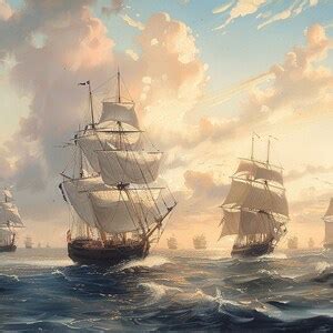 Colonial Ships Ocean Art Digital Art Print Digital Download the Fleet ...