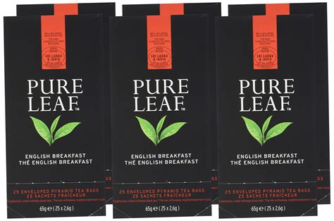 Pure Leaf English Breakfast Tea Enveloped Pyramid Bags 25 Bags Pack Of 6 Total 150 Servings