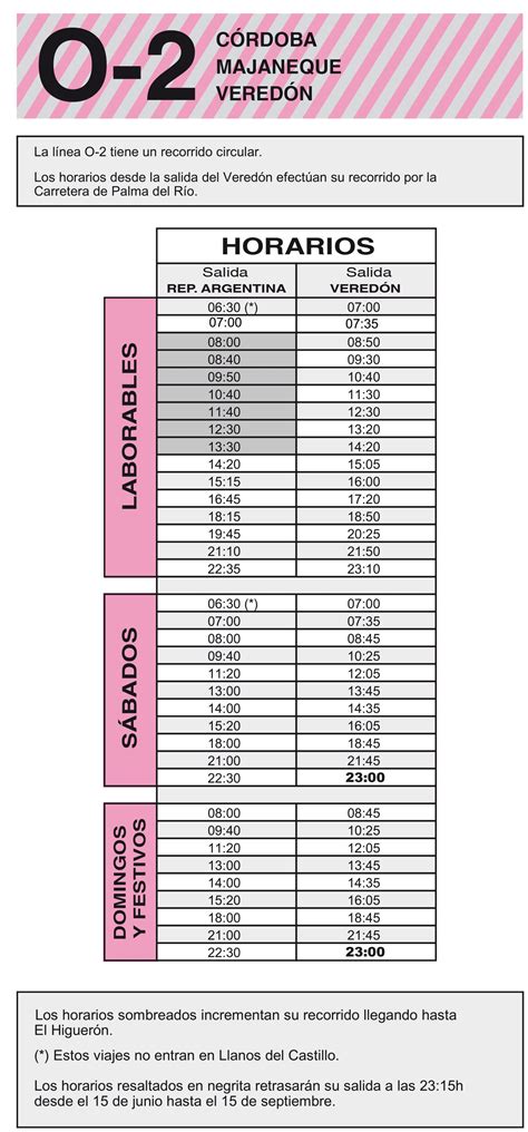 Horario autobuses | Real Aeroclub de Córdoba