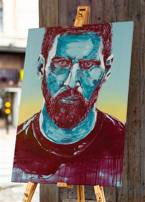 messi painting posters prints  ilse kauffeld printler