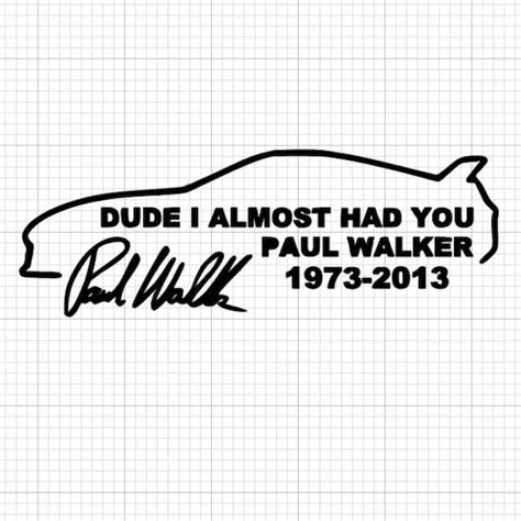 Paul Walker Svg Etsy