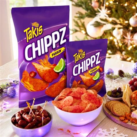Takis Fuego Chippz Hot Chili Pepper Lime Thin Cut Potato Chips 2 5 Oz King Soopers