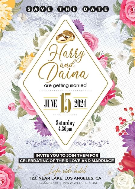 Premium Psd Wedding Invitation Card Psd Template