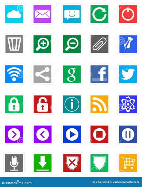 Windows 8 Icons - Metro Style Editorial Stock Image - Illustration of ...