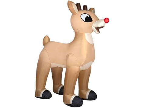 Gemmy Inflatable Rudolph w/ Blinking Nose