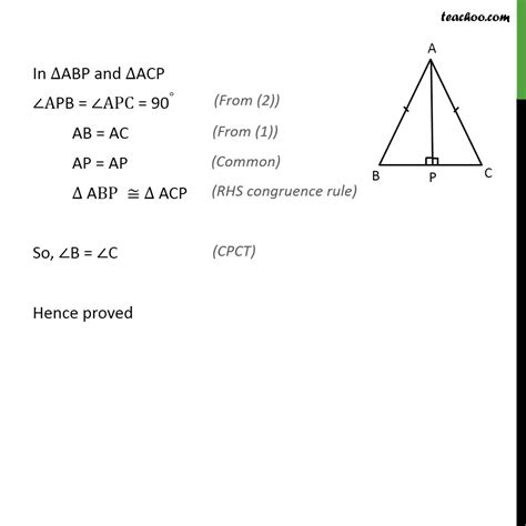 Ex 7 3 5 ABC Is An Isosceles Triangle With AB AC Draw AP BC