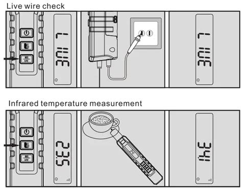 Bside A40 Infrared Thermometer Digital Multimeter Pen Type Tester User