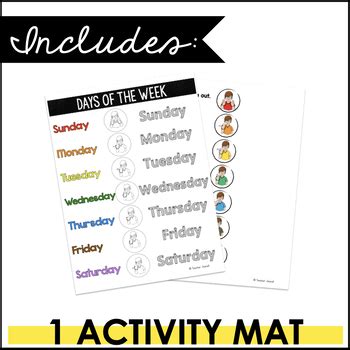 ASL Days Of The Week File Folder Activity Mats By Teacher Jeanell