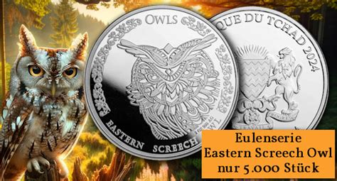 Eastern Screech Owl 1 Oz Silbermünze Jetzt Bei Silbertresorde